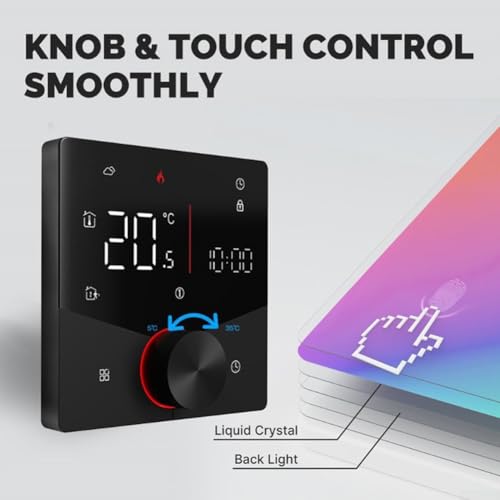 Thermostat de chauffage rotatif intelligent programmable 7 jours - 6
