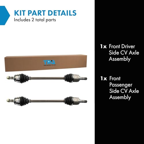 Image of TRQ Front Driver and Passenger Side CV Axle Assembly 2 Piece Set
