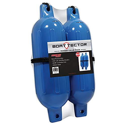 Extreme Max 3006.7207 Boattector Inflatable Fender Value 2-Pack - 6.5" X 22", Blue #TOP3