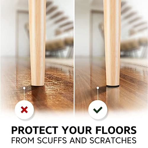 Furniture Pads For Hardwood Floors, Non Slip Furniture Grippers Self Stick Silicone Pads, Anti-Scratch Rubber Floor Protectors For Furniture, 4 X 40 Inch Self Adhesive Rubber Feet #TOP4