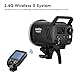 Godox MS200V MS200-V 200W Studioblitz mit aufgewerteter LED Modellierungslampe,2.4G Drahtlos X-System Bowens Mount Studio Strobe, mit 10 W LED-Einstelllampe für Mode,Werbung, Fotografie