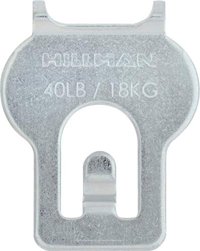 Image of HIGH & MIGHTY 515302 Picture Hanger Set, Easy Tool-Free Dry Wall Art Hangers for Artwork, Photos, and Mirrors, Holds up to 40lbs, 2 Pack, Steel, Silver