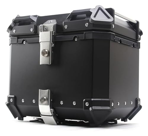 Genérico Baúl De Motocicleta De Aluminio Impermeable, Baúl Superior De Pedal con Cerradura Antirrobo, Caja De Equipaje Impermeable Y A Prueba De Polvo Ip68 (Black 100L)