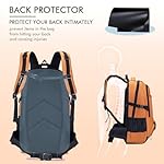 BAGZY Hiking Backpack Waterproof 80L Lightweight Travel Backpack Large Daypack Camping Backpacking for Men Women Orange - Image 5