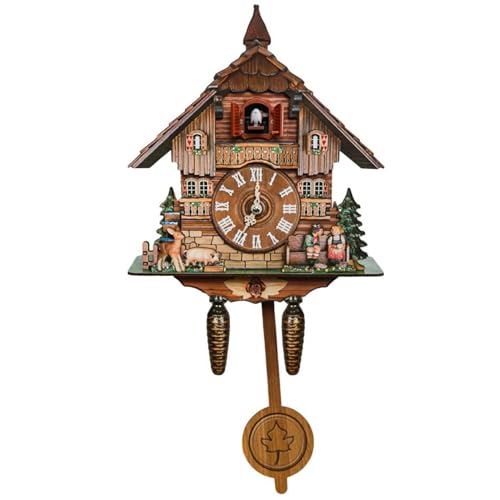 Nassmosse Reloj De Cuco: Encantadores Relojes De Cuco De Pared Con Péndulo, Reloj De Pared Antiguo Con Casa De Pájaros Para Sala De Estar, Estudio Y Habitación Infantil Nassmosse Reloj De Cuco: Encantadores Relojes De Cuco De Pared Con Péndulo, Reloj De Pared Antiguo Con Casa De Pájaros Para Sala De Estar, Estudio Y Habitación Infantil