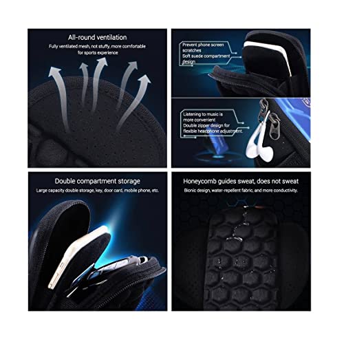 Brassard sport pour Samsung Galaxy A12 Nacho étanche noir à 2 compartiments - 6