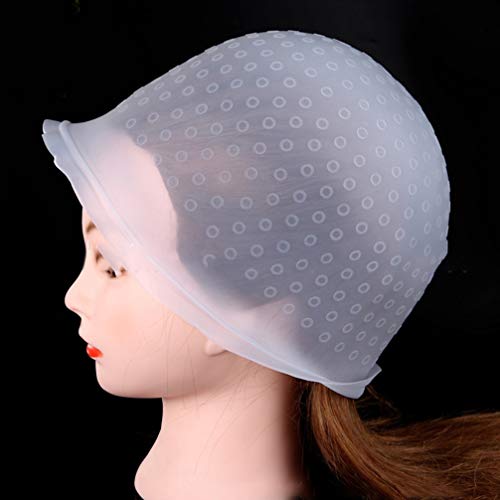 SOLUSTRE Touca de Tintura de Cabelo de Silicone Reutilizável Touca de Destaque Touca de Tingimento d