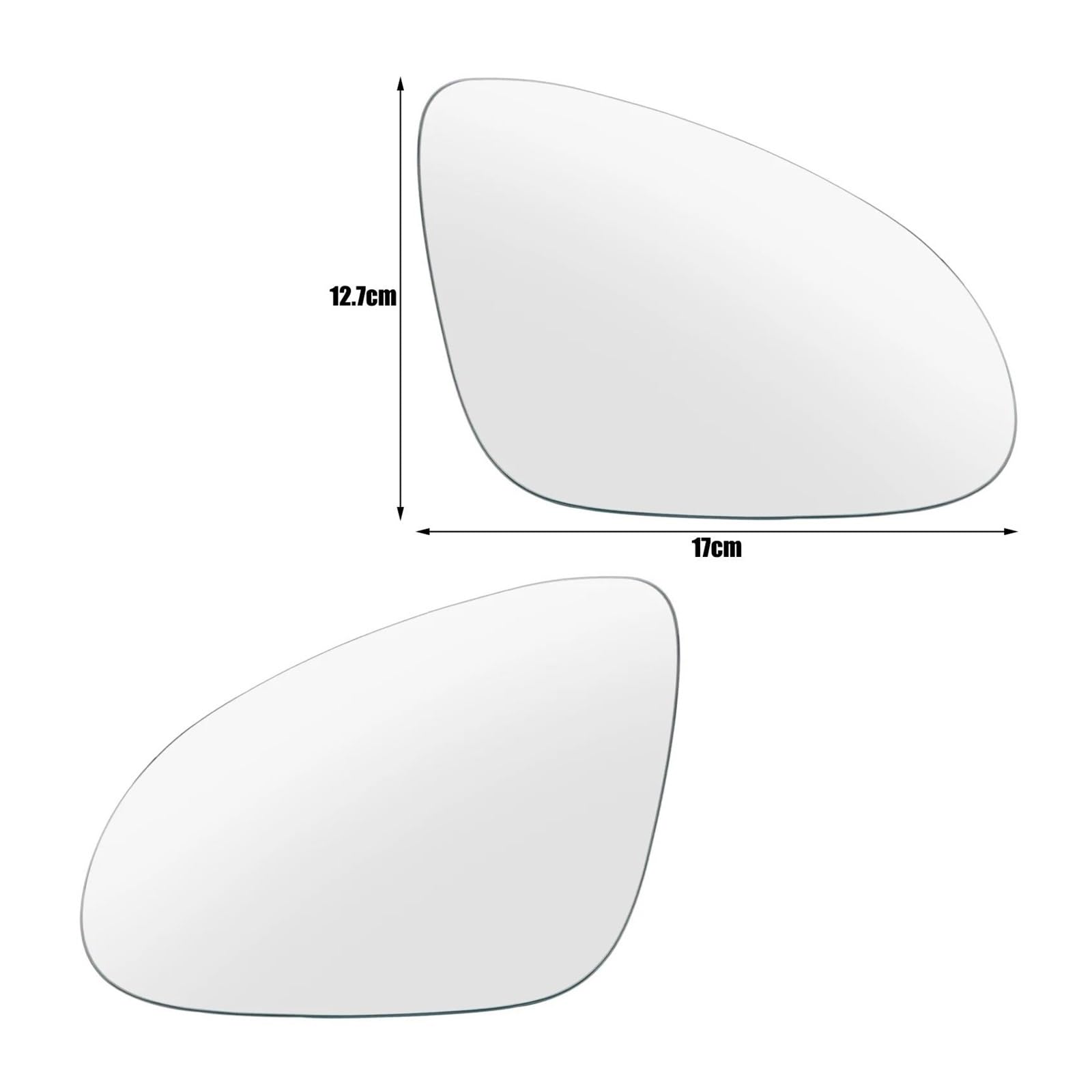 HANXIAO Pour Opel Pour Vauxhall Pour Astra J 2009-2016 GTC 2012-2018 Pour Adam 2013-2019 Rétroviseur Latéral Gauche Droit Verre Vue Arrière Grand Angle Convexe Verre Miroir Voiture(Gauche Et Droite