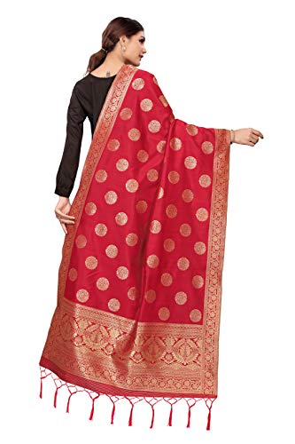 Image of Jaanvi fashion Women's Banarasi Silk Woven Dupatta(Zari Work)