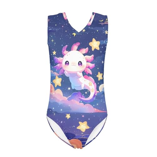 Image of Mumeson Girls One Piece Swimsuits Lightweight V-Neck Swimwear Bathing Suits for Little Girls 3-14 Years