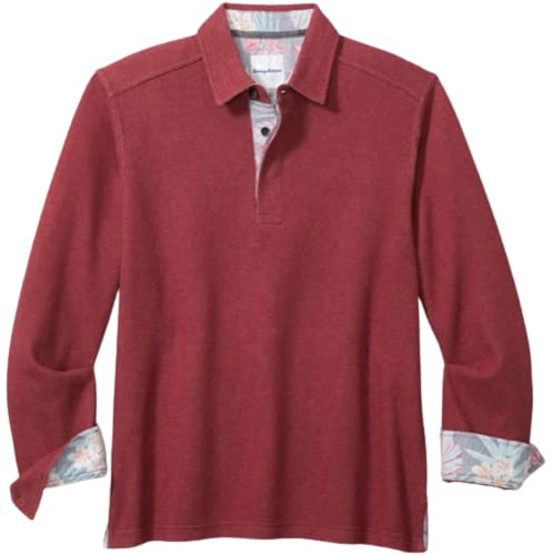 Tommy Bahama Montserrat - Sudadera polo de golf de manga larga, Meritage Wine Heather, Large Cover