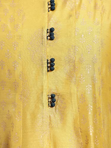 Image of rangita Off White Chanderi Calf Length Printed Flared Kurti for Women | Kurta for Women