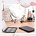 2 Pcs Makeup Plastic Magnetic Palette Magnetic Eyeshadow Empty Cream Blush Palette with Mirror and 30 Round Adhesive Metal Stickers for Eyeshadow Lipstick Blush Powder Foundation, Black