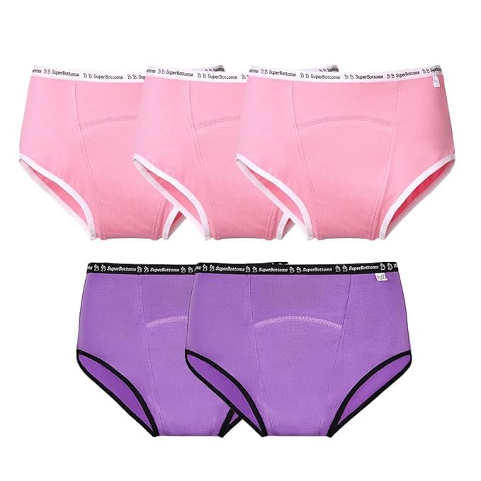 superbottoms MaxAbsorb® Period Underwear | Period Panty for Women | 8Hr Absorption | No Leaks, No Stains | High Waist, Full Coverage | Bamboo Fabric + Cotton(2 Lilac & 3 Pink,Size:XL) (B0CNRP6VQ2) Amazon Price History, Amazon Price Tracker
