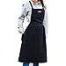 Tablier Dos Croisé Fait De Lin De Coton Doux Tablier En X Tablier De Style Japonais Vêtements De Cuisine À La Main Tablier De Chef Pour Le Jardinage De Cuisine,Noir
