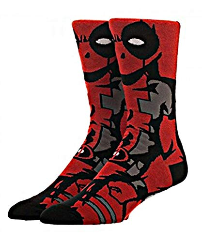 Image of Dead-Pool Character Themed 360 Crew Socks