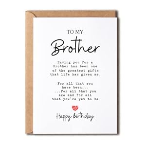 To My Brother – Brother Birthday Card – Brother Is The Greatest Gifts In My Life – Birthday Card For Brother – Gift For Brother Card- Christmas Gifts For Brother