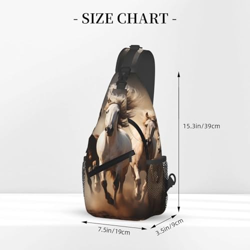 Bolso bandolera con diseño de caballo para mujeres y hombres miniatura 3