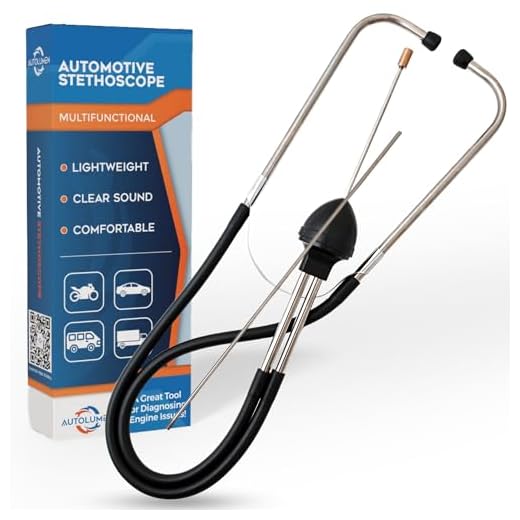 AUTOLUMEN Professional Automotive Stethoscope – Precision Mechanic Stethoscope and Sensitive Hearing Tool for Engine Diagnostics in Cars, Trucks, and Motorcycles