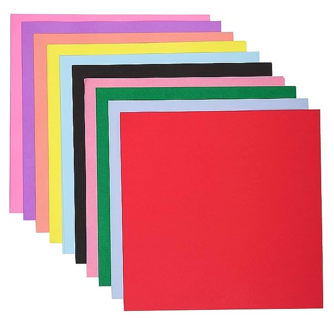 Eclet Neon Origami Paper 15 cm X 15 cm Pack of 100 Sheets (10 sheet x 10 color) Fluorescent Color Both Side Coloured For Origami, Scrapbooking, Project Work.51