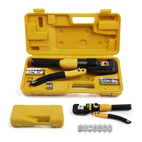 Youyijia 8 Ton 7 Dies Hydraulic Crimping Tool Crimper Kit Crimping Tool Electric Battery Cable Wire Terminals Lugs 4-70mm² Cover