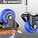 Caster Wheels Heavy Duty 2 Inch Stem Caster 800Lbs, Threaded Stem Casters 3/8