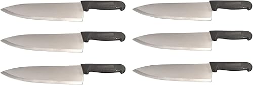 Cozzini Cutlery Imports Cuchillo de chef de 12 pulgadas con mango negro, cubiertos de cocina comerciales afilados, cuchillos de cocina (paquete de