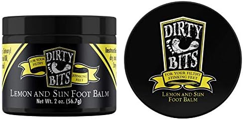 Dirty Bits Lemon and Tea Tree Oil Natural Foot Balm | Extra Strength Plant Rich Balm for Fast Acting Relief | Topical Ultra Care for Itchy Feet, Toenails, Heels and Cracked Feet | Care for Athletes