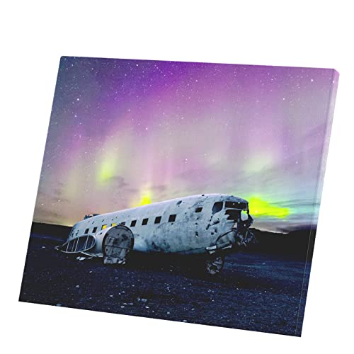 Toile imprimée Solheimasandur art mural premium au rendu de couleurs saisissant