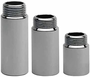3/8" BSP European Thread (DN10mm) Pipe Thread Extension Female x Male Chrome Brass - 15mm long