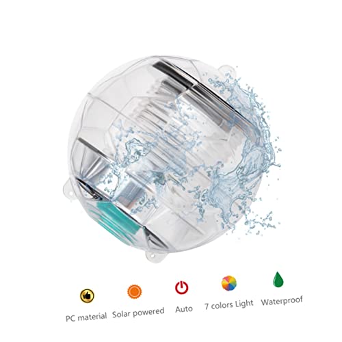 SECFOU 1Pc Luzes Solares Flutuantes LED Para Piscina LED Decoração LED Nightlight Flutuante Luzes So