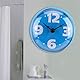 MAGT Badezimmeruhr, Wasserdichte Badezimmer Uhr Saugnapf Wanduhr Saugwand Fenster Spiegel Bad Dusche Uhr(Blau)
