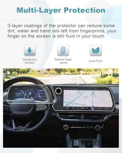 Image of CDEFG 4Pcs for 2024 2025 2026 Chevy Equinox EV Screen Protector for Chevrolet Equinox EV 2026 2025 2024(17.7In Navi+11In Dash), Equinox EV (1LT 2LT 2RS 3LT 3RS) Accessories, HD Clear