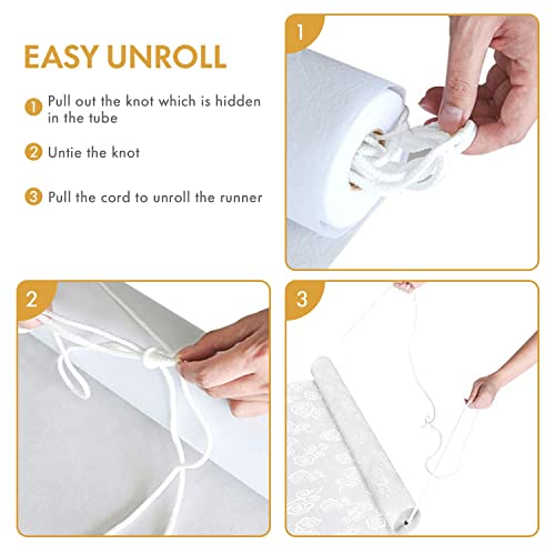 FrenzyBird Aisle Runner for Wedding Ceremony 100 x 3 Feet White Aisle Runner Walkway for Indoor Outdoor Wedding Church Decorations (Rose) - Thumbnail 4