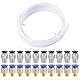 QitinDasen 5 Meter 3D Drucker PTFE Teflonschlauch, mit 10 Stück PC4-M6 Pneumatik Verbinder und 10 Stück PC4-M10 Pneumatik Verbinder