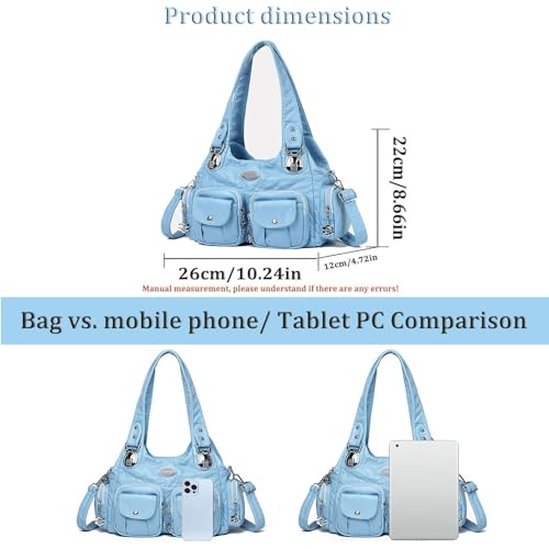 Bolso Tote grande multifuncional de cuero PU suave miniatura 2