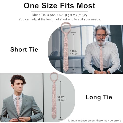 Image of Luckyvestir Ties for Men, Sage Green Cotton Floral Tie 2.76 inch Flower Printed Men's Neckties for Wedding /Groomsmen /Suit /Party