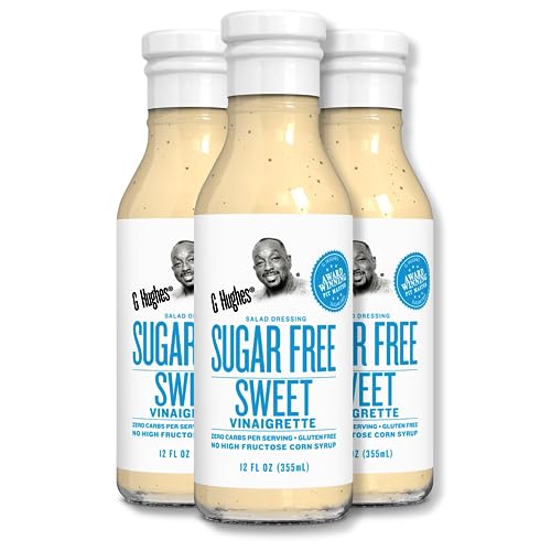 G Hughes Sugar Free Sweet Vinaigrette Dressing - Sugar Free Vinaigrette Dressing, Gluten Free Salad Dressings, Sugar Free Vinaigrettes - 12 Oz (3-Pack)