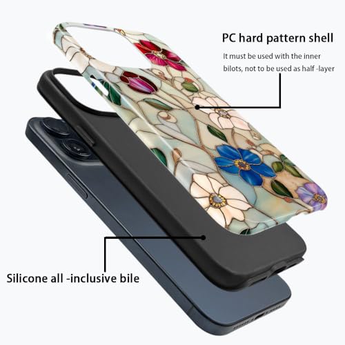 Coque iPhone 14 Pro Max fleur vitrail en TPU antichoc - 3