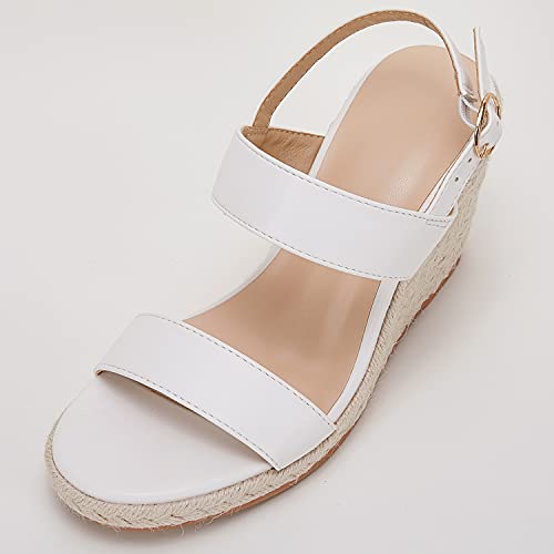Image of VETASTE Womens Espadrille Wedge Sandals Heels Open Toe Platform High Heeled Ankle Strap Buckle Dress Wedges Shoes