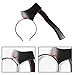 Hosfairy 2Pcs Halloween Horror Headbands Halloween Axe Headbands Costume Scary Headbands Headpiece Accessory For Halloween Headband Costume Party Decoration