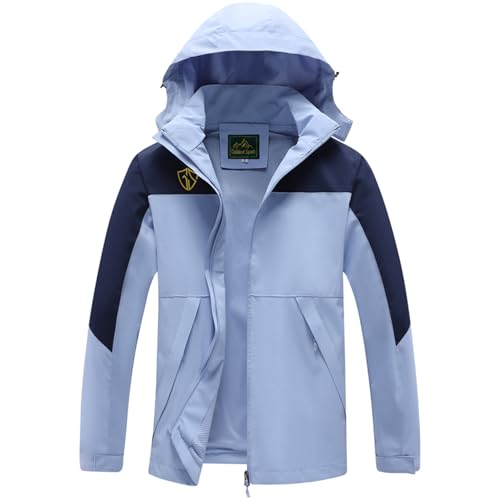 GIISAM Women's Waterproof Rain Jacket - Lightweight Packable Hooded Coat