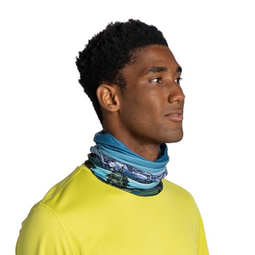 Image of BUFF CoolNet UV Neck Gaiter, UPF 50 Sun Protection, Breathable, Versatile, Quick Dry Face Mask, Fishing Designs, Adult Size