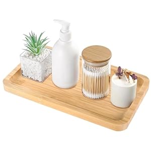 Homaisson Bambus Kosmetiktablett Badezimmer-Organizer 29x16