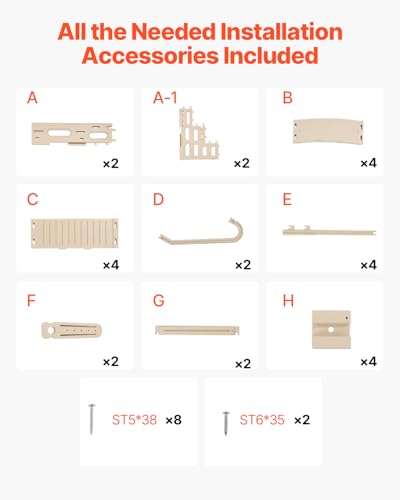 VEVOR Schwimmbadleiter, 4-stufige Treppe mit Doppelhandlauf und rutschfesten Hochleistungsstufen, maximale Tragkraft 181 kg, für 122–137 cm große Pools mit jeder Terrassenoberfläche, Taupe