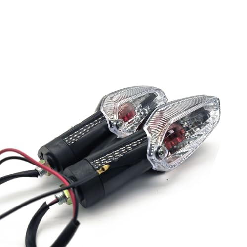 Image of 2PCS Motorcycle Turn Signals Lights Lamp Indicator Blinker Compatible with Honda CBR 250R 300R CB300F CBF125 150 Stunner (White Shell)