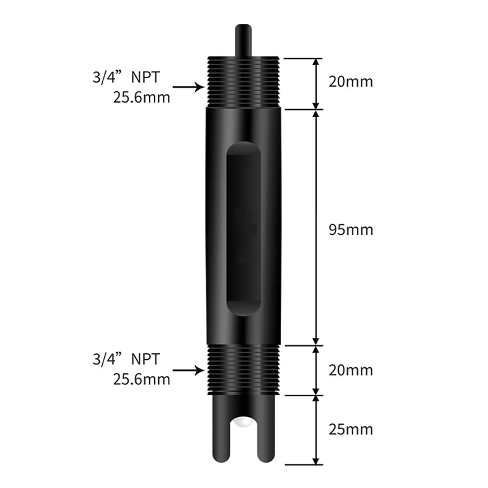 Toplionace Sonda de Electrodo para Sensor de Ph Industrial en Línea Tem D-6612 con Cable de 5 M - Rosca Universal G3/4