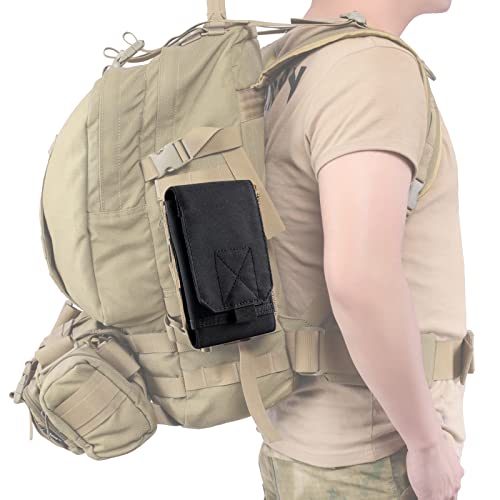 Tactical MOLLE Smartphone Holster, Universal Army Mobile Phone Belt Pouch EDC Security Pack Carry Accessory Kit Blowout Pouch Belt Loops Waist Bag Case For iPhone 13 Pro MAX 12 11 Pro MAX