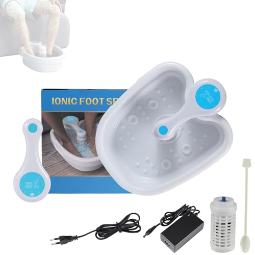 Pediluvio ionico, Pediluvio Ionic Detox, Kit completo per bagno di elettrolisi dei piedi, Macchina per la pulizia della spa per i piedi portatile (New)