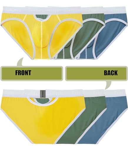 Men's Open Front and Rear Underwear Ball Pouch Bulge Low Rise Bikini Briefs2